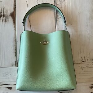 Coach mini bucket bag in mint